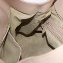 BVLGARI Chandra Tote Bag Leather Beige Gold Auth BA14122-20