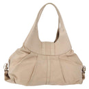 BVLGARI Chandra Tote Bag Leather Beige Gold Auth BA14122-2