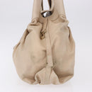 BVLGARI Chandra Tote Bag Leather Beige Gold Auth BA14122-3