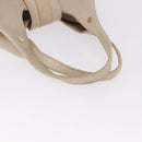 BVLGARI Chandra Tote Bag Leather Beige Gold Auth BA14122-8