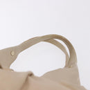 BVLGARI Chandra Tote Bag Leather Beige Gold Auth BA14122-9