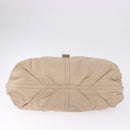 BVLGARI Chandra Tote Bag Leather Beige Gold Auth BA14122-5