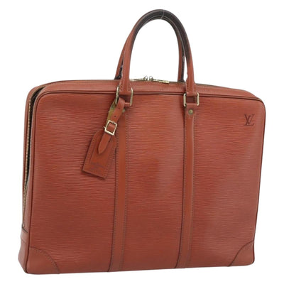 LOUIS VUITTON Epi Porte Documents Voyage Business Bag Brown M54478 Auth BA14123