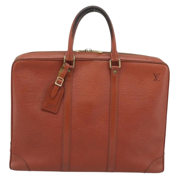 LOUIS VUITTON Epi Porte Documents Voyage Business Bag Brown M54478 Auth BA14123