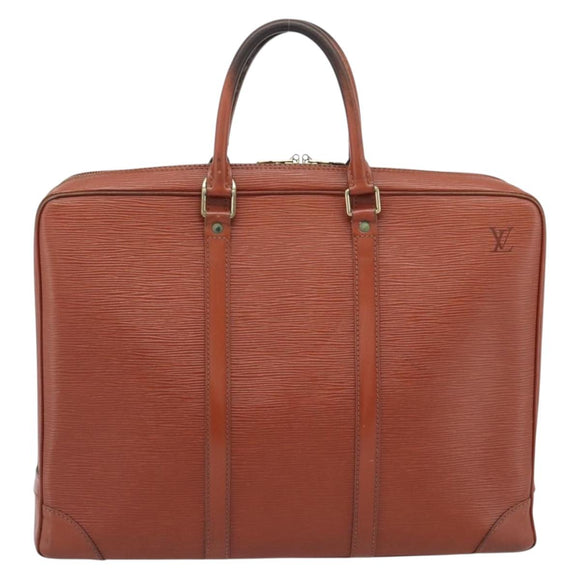 LOUIS VUITTON Epi Porte Documents Voyage Business Bag Brown M54478 Auth BA14123