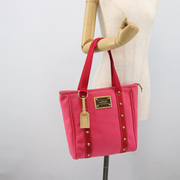 LOUIS VUITTON Antigua Cabas MM Tote Bag Pink M40085 LV Auth BA14125
