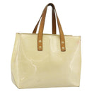 LOUIS VUITTON Monogram Vernis Reade PM Hand Bag Perle M91336 LV Auth BA14127-1