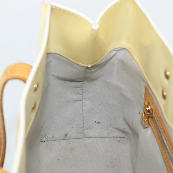LOUIS VUITTON Monogram Vernis Reade PM Hand Bag Perle M91336 LV Auth BA14127