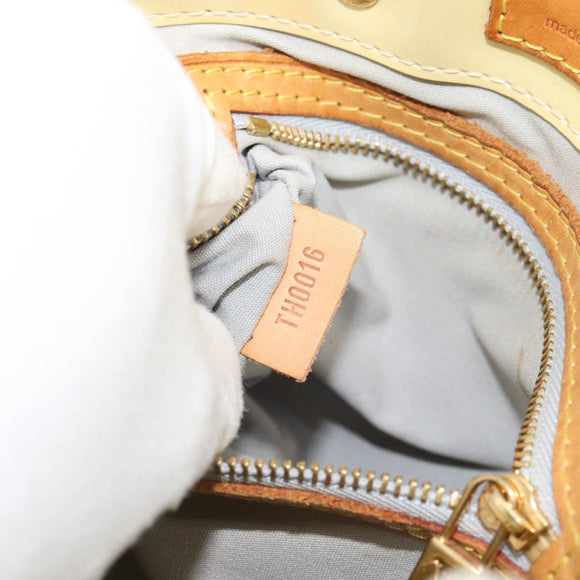 LOUIS VUITTON Monogram Vernis Reade PM Hand Bag Perle M91336 LV Auth BA14127