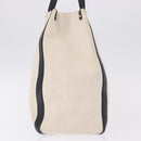VALENTINO Tote Bag Canvas Ivory Gold Auth BA14128-4