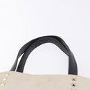 VALENTINO Tote Bag Canvas Ivory Gold Auth BA14128-8