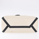 VALENTINO Tote Bag Canvas Ivory Gold Auth BA14128-5