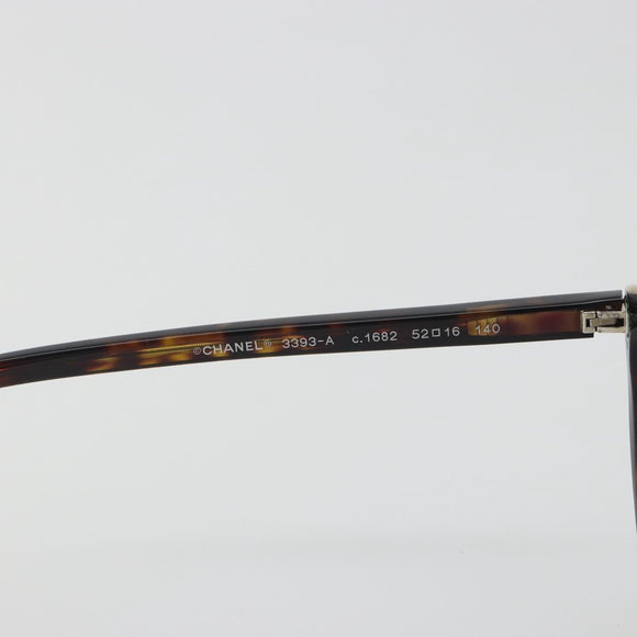 CHANEL Tortoise Pattern Sunglasses Plastic Brown CC Auth BA14129