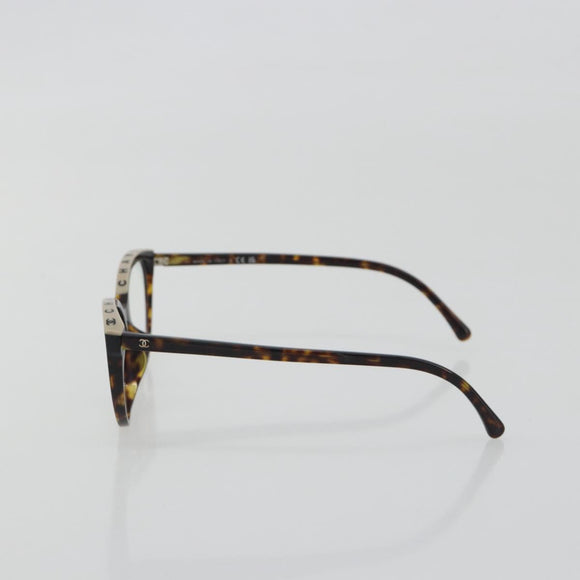 CHANEL Tortoise Pattern Sunglasses Plastic Brown CC Auth BA14129