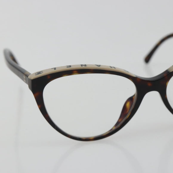 CHANEL Tortoise Pattern Sunglasses Plastic Brown CC Auth BA14129