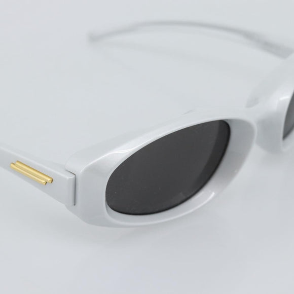 BOTTEGAVENETA Sunglasses Plastic Silver Auth BA14137M