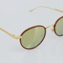 BOTTEGAVENETA Sunglasses Metal Gold Tone Auth BA14138M-6