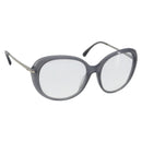 CHANEL Sunglasses Plastic Purple Silver CC Auth BA14139-1