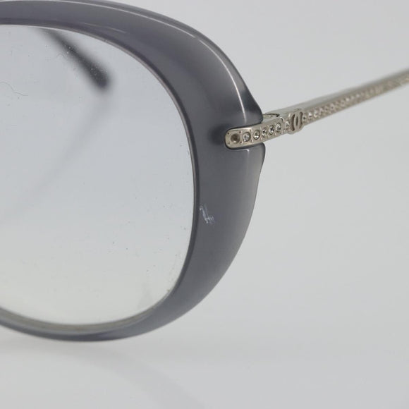 CHANEL Sunglasses Plastic Purple Silver CC Auth BA14139