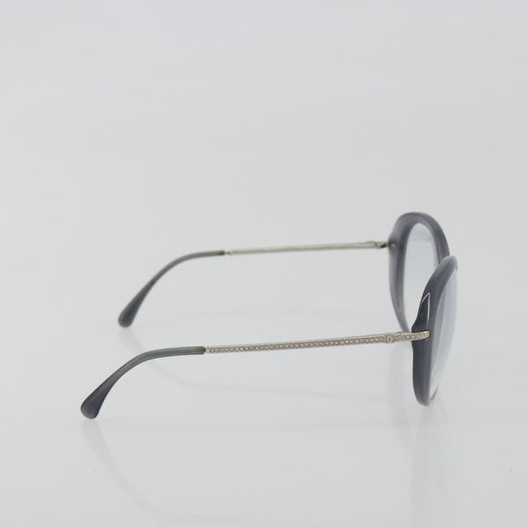 CHANEL Sunglasses Plastic Purple Silver CC Auth BA14139