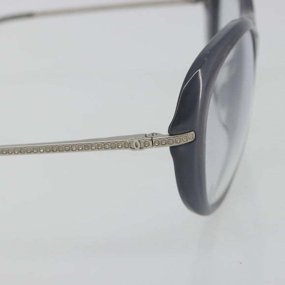 CHANEL Sunglasses Plastic Purple Silver CC Auth BA14139