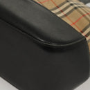 Burberrys Nova Check Hand Bag Canvas Beige Gold Auth BA1414-16