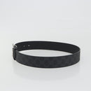 GUCCI GG Supreme Interlocking G Belt PVC 37.4"" Black 703147 Auth BA14140V-3