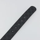 GUCCI GG Supreme Interlocking G Belt PVC 37.4"" Black 703147 Auth BA14140V-8