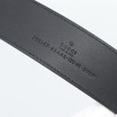 GUCCI GG Supreme Interlocking G Belt PVC 53.1"" Black 703147 Auth BA14141V-10