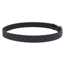 GUCCI GG Supreme Interlocking G Belt PVC 53.1"" Black 703147 Auth BA14141V-3