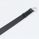 GUCCI GG Supreme Interlocking G Belt PVC 53.1"" Black 703147 Auth BA14141V-7
