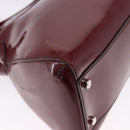 CARTIER Must Line Marcello Hand Bag Patent Bordeaux Auth BA14142-9