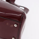 CARTIER Must Line Marcello Hand Bag Patent Bordeaux Auth BA14142-14