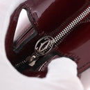 CARTIER Must Line Marcello Hand Bag Patent Bordeaux Auth BA14142-10