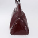 CARTIER Must Line Marcello Hand Bag Patent Bordeaux Auth BA14142-4
