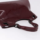 CARTIER Must Line Marcello Hand Bag Patent Bordeaux Auth BA14142-6