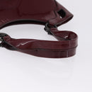 CARTIER Must Line Marcello Hand Bag Patent Bordeaux Auth BA14142-7