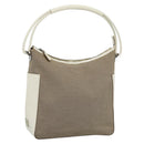 GUCCI GG Canvas Shoulder Bag Beige Silver 001 3766 Auth BA14143-1