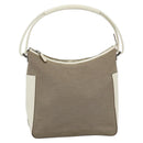 GUCCI GG Canvas Shoulder Bag Beige Silver 001 3766 Auth BA14143-13