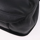 MCM Purse Shoulder Bag Leather Black Gold Auth BA14146A-16