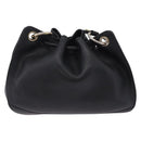 MCM Purse Shoulder Bag Leather Black Gold Auth BA14146A-2