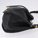 MCM Purse Shoulder Bag Leather Black Gold Auth BA14146A-3