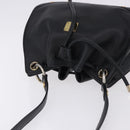 MCM Purse Shoulder Bag Leather Black Gold Auth BA14146A-6