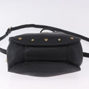 MCM Purse Shoulder Bag Leather Black Gold Auth BA14146A-5