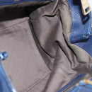 Chloe Bridget Hand Bag Leather 2way Blue Gold Tone Auth BA14147-21
