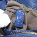 Chloe Bridget Hand Bag Leather 2way Blue Gold Tone Auth BA14147-12