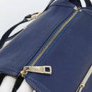 Chloe Bridget Hand Bag Leather 2way Blue Gold Tone Auth BA14147-6