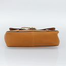 Chloe Elsie Chain Shoulder Bag Leather Brown Gold Tone Auth BA14148V-9