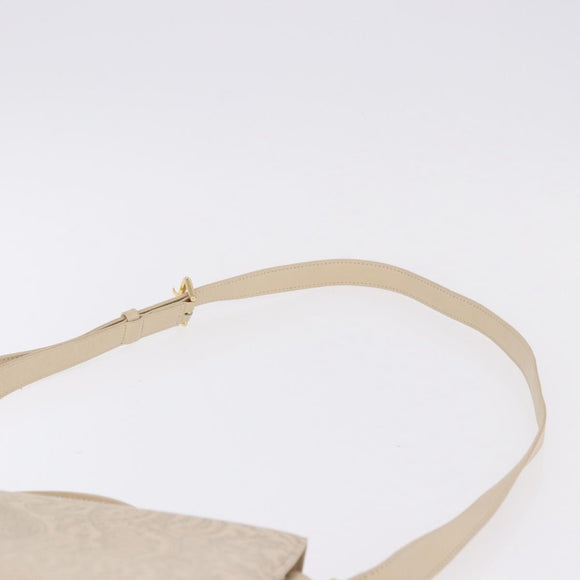 VALENTINO Shoulder Bag Leather 2way Ivory Gold Auth BA14149V