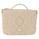 VALENTINO Shoulder Bag Leather 2way Ivory Gold Auth BA14149V-13